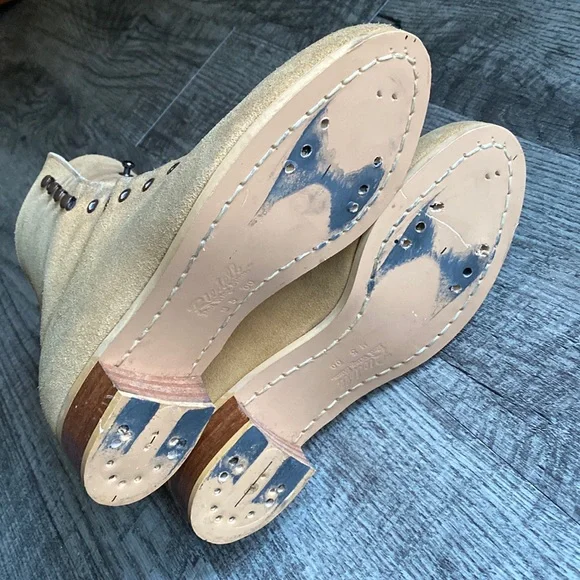 VINTAGE Riedell | Model 130M BOOTS ONLY Mens Size 5 Tan Discontinued Rental W6.5 - Picture 15 of 17